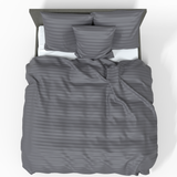 Handmade Luxurious Premium Striped Satin Cotton Duvet Cover | Tornado