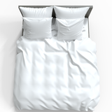 Handmade Luxurious Premium Satin Cotton Duvet Cover | White