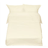 Sewn cotton duvet cover | Egret - Sewn