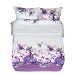 Ompelettu puuvillainen vuodevaatesetti | Purple - Ompelettu