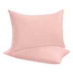 Sewn cotton pillowcase | Gossamer pink -
