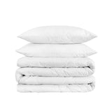 Divpusēja sega un divas spilveni ar zoss dūnu un spalvu pildījumu